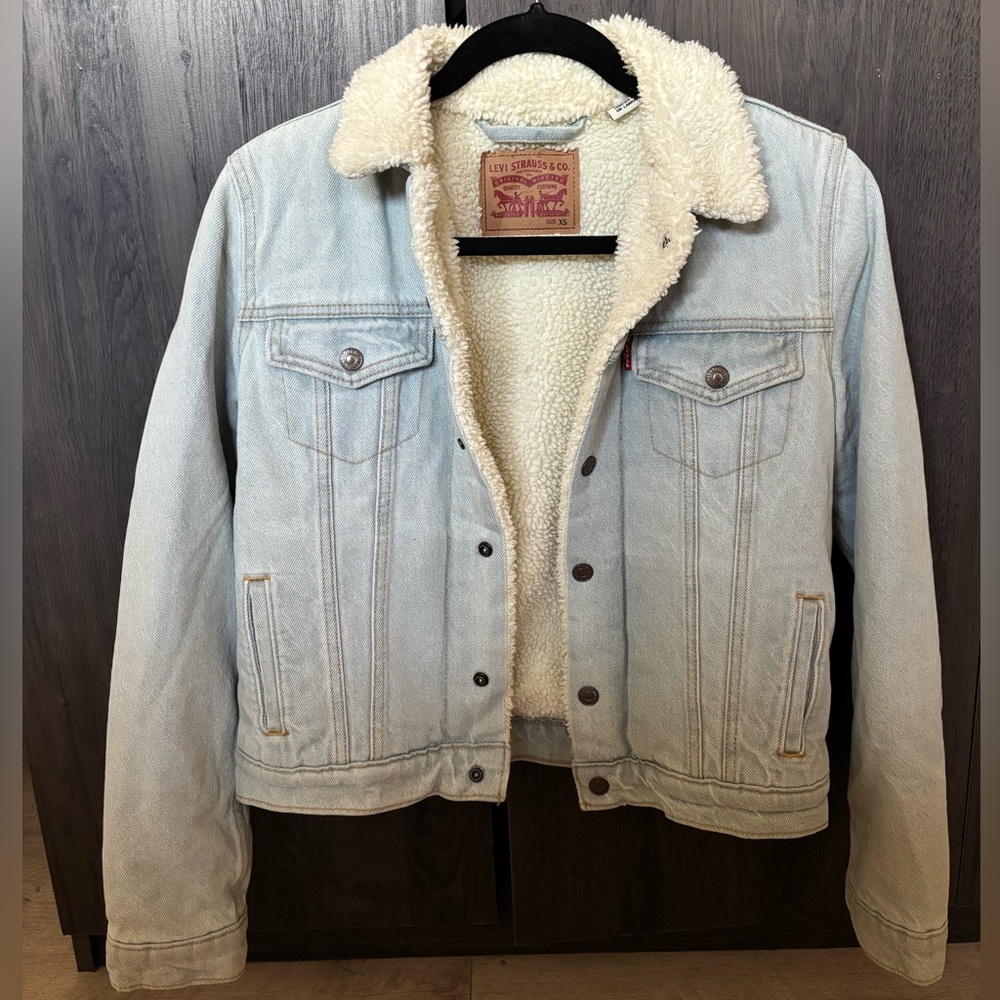 Levi's Light Blue Sherpa-Lined Denim Jacket